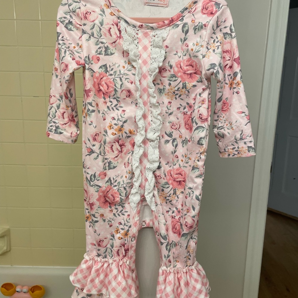 Floral Pink Kids One Piece